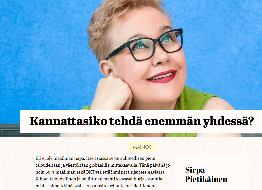 Kannattaisiko tehdä enemmän yhdessä?