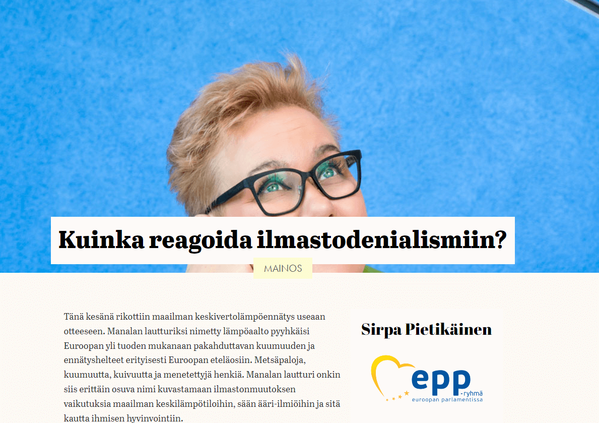 Kuinka reagoida ilmastodenialismiin?