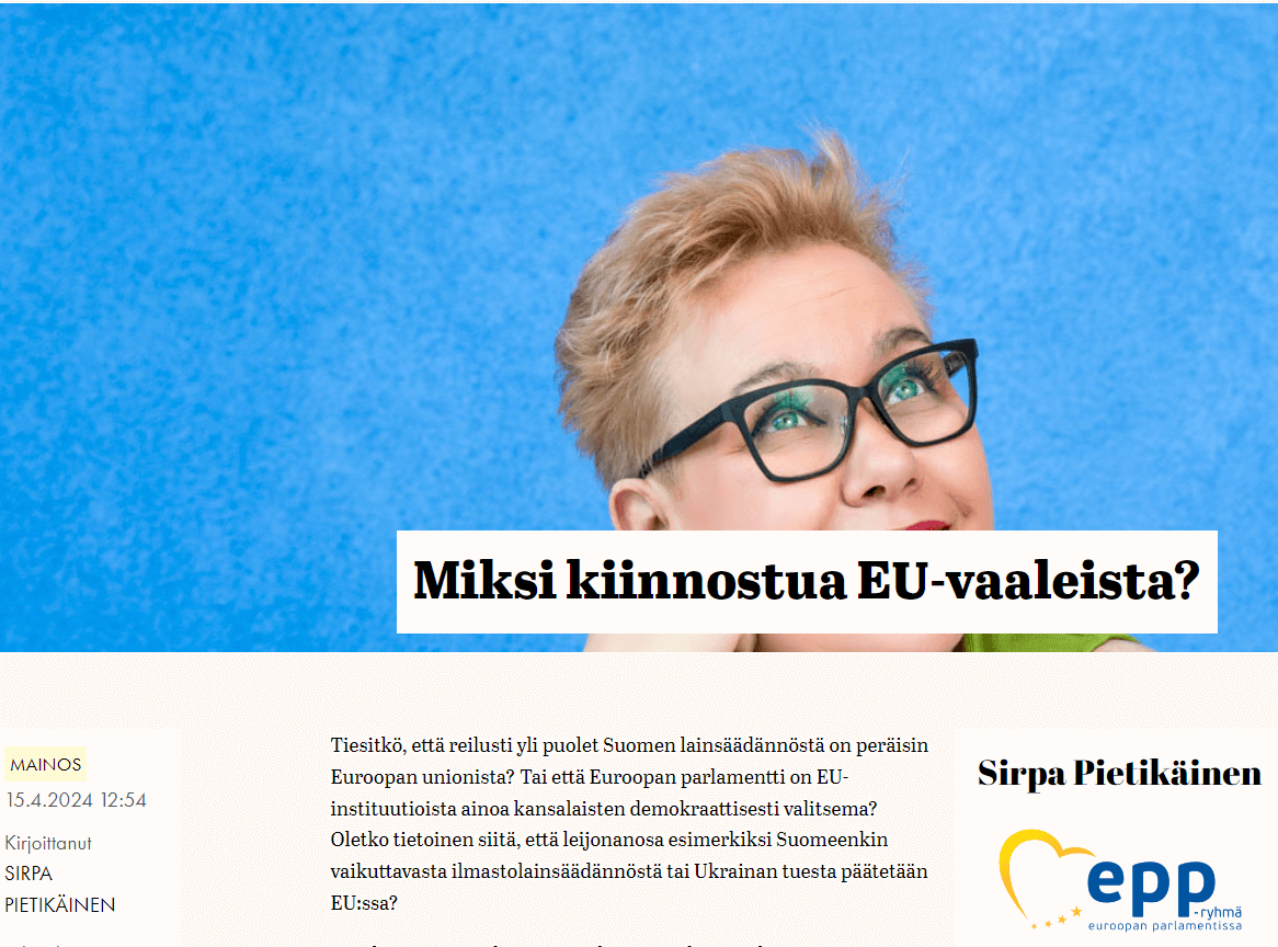 Miksi kiinnostua EU-vaaleista?